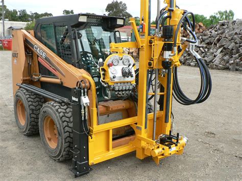 skid steer mounted drill rig